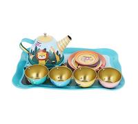 ibasenice Pretend Tin Teapot Set Animal Forest Afternoon Tea Party Playset for Tea for Role Play Birthday Enhances Social and Coordination Skills