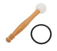 ibasenice Professional Rubber Mallet for Singing Bowl - Sound Bowl Accessory with Non-slip Grip, Sturdy Rubber Ring Knocking Stick for Meditation and Yoga Instruments