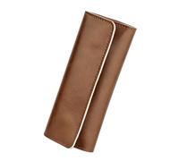 ibasenice Pu Eyelash Tweezers Pouch for Easy Transport Convenient Storage and Protection Case Brown Colour, Practical Cosmetic Tool Holding Bag for False Eyelash Extension Tweezers