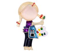 ibasenice Purple Alloy Twisted Braid Brooch for, Creative Colorful Lapel Pin Accessory, Adorable Cartoon Style Breastpin for Party and Daily Wear