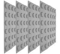 ibasenice PVC Rubber Tactile Blind Bricks 30x30cm Grey Dot Pattern 4pcs Multifunctional Sidewalk Boards for Safe Walkways and Outdoor Pathway Floor Stickers