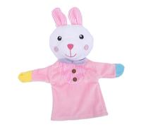 ibasenice Rabbit Hand Puppet for Adults Soft Animal Shape with Hollow Body for Easy Movement PP Cotton and Cloth Material for Storytelling Role Play and Hand-eye Coordination Training