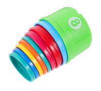 ibasenice Rabbit Stacking Cups Toy Set 6 Colorful Reusable Bunny Cups for Babies 6-12 Months for Outdoor Play and Food Storage Random Color