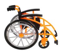 ibasenice Realistic Dolls Wheelchair Mini Foldable Dollhouse Furniture with Crutches Pretend Play Doctor Role Play Toy Lightweight Transport Wheelchair Medical Accessories
