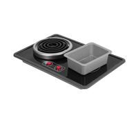 ibasenice Realistic Pretend Play Kitchen with Light and Sound Mini Induction Cooker Stove and Sink for Compact Portable Design for Imaginative Cooking and Safety Awareness Training