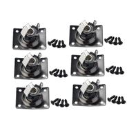 ibasenice Rectangular Black Output Jack Plate for Electric Guitar Bass Durable Metal Socket for Studio Stage Performance Ensures Stable Signal Transmission Compact Design