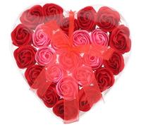 ibasenice Red Rose Soap Flower Box Gift Set for Valentine's Day