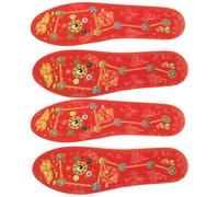 ibasenice Red Seven-Star Lucky Red Insoles 2 Pairs Size 37-38 Shock-Absorbing Athletic Shoe Inserts for Women Sweat-Absorbing Comfortable Soft Insoles for Running and Daily Use