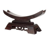 ibasenice Redwood Wooden Sword Bracket with Ivory Base and Horn Stand, Decorative Sword Display Rack for Desktop Home Decor, Martial Arts Holder