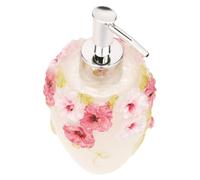 ibasenice Refillable Pump Bottle Dispenser with Elegant Light Green Resin Design 300ml Portable and Reusable for Shampoo and Conditioner for Travel and Home Use