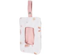 ibasenice Refillable Wipe Holder Bag Portable Tissue Dispenser Bag for Parents Foldable Organizing Essentials Polyester-Cotton with Cute Cartoon Pattern Can Be Hung on Stroller for Diaper