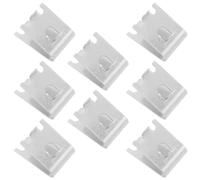 ibasenice Refrigerator Shelf Support Clips Brushed Surface, Quick Clip-on Installation 8pcs Stainless Steel Heavy Duty Freezer Shelf Holder Clips for Markets and Restaurant Coolers