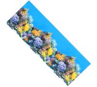 ibasenice Replaceable 3d Aquarium Background Poster 40x102cm, Double-sided Thickened Fish Tank Wallpaper for Household Tank Decoration, Removable Underwater Scene Aquarium Accessory