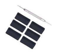 ibasenice Replacement Watch Band Silicone Watch Band Strap Retainer 6 Pack