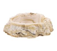 ibasenice Reptile Food Water Bowl Resin Rock Design Pet Feeding Dish for Lizards Turtles Arachnids and Snakes Terrarium Use