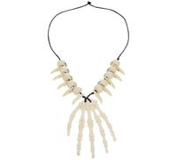 ibasenice Resin Skull Pendant Necklace Halloween Neck Accessory Halloween Lightweight Clavicle Chain with Unique Creepy Design, Easy to Carry and Store for Party and Costume