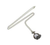 ibasenice Retro Quartz Pocket Watch with Long Chain, Vintage Classic Hollowed-Out Zinc Alloy Design, Easy to Read Pocket Watch Suitable for Men and Collectors
