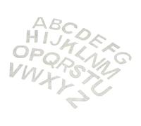 ibasenice Rhinestone Alphabet Applique Patches Iron-on Embroidered Cloth Stickers for Bags and Blouses, White Decorative and Repair Letters to Personalize Clothing and Decorate Crafts