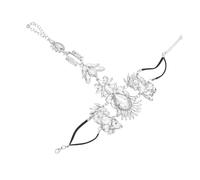 ibasenice Rhinestone Anklets for Women Lightweight Alloy Chunky Link Foot Chain Jewelry with Amethyst and Moonstone Accents Elegant Beach Vacation Party Accessory