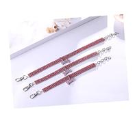 ibasenice Rhinestone Dog Collar Necklace Elastic Crystal PET Neck Chain for Dogs and Cats Adjustable Size S (30CM 5CM) Pink Color with Charm for PET Accessories
