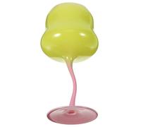 ibasenice Rose Goblet Beverages Cup 400ml Glass Lightweight Smooth Surface Creative Elegant Design for Party and Homes