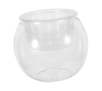 ibasenice Round Betta Fish Aquarium Micro Landscape Tank Plastic Hydroponic Planter Betta Plant Bowl Mini Terrarium Decorative Fish Bowl for Room