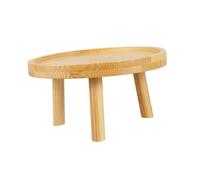 ibasenice Rustic Wooden Plant Pedestal Stand for Indoor Pots Lightweight Non Slip Natural Wood Flower Pot Stool Durable Single Display Base for Bonsai Vase and Small Aquatic Tanks