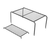 ibasenice Rutin Chicken Platform with Ladder Small Cage Accessory for Little Chickens and Small Animals Hollow Metal Rack for Safe Feeding and Activity Easy to Clean and