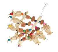 ibasenice Safe Wooden Chewing for Parrots Durable Bird Chew with Bright Colors Hanging Design for Birds for Play and Beak Grinding Activities