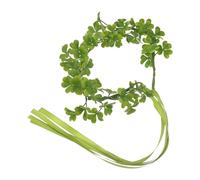 ibasenice Saint Patrick's Day Shamrock Headband for Women, Green Clover Floral Crown Hair Accessory, St Patricks Day Costume Headpiece for Party and Festival