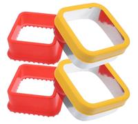 ibasenice Sandwich Molds for Baking and Gatherings Bread and Biscuit Cutter Accessories 2pcs Heart-Shaped Stainless Steel with Non-Stick Cutting Edges Sturdy