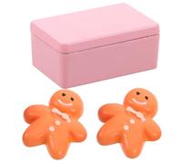 ibasenice Scale Miniature Dollhouse Gingerbread Cookies Tiny Food Decoration for Dollhouse Kitchen Display Festive Mini Biscuit Props Realistic Christmas Accessories