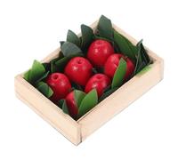 ibasenice Scale Miniature Red Apple Model for Dollhouse Decor Realistic Plastic Fruit Prop for Country Kitchen Market Basket Accessories Lightweight and Detailed Craftsmanship for Pretend