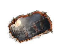 ibasenice Scary Halloween Decorations 1pc 3D PVC Wall Sticker Ghost Hands Door Decals Spooky Halloween Sticker
