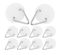 ibasenice Self-Adhesive Wall Hooks for Wall Hanging for Photo Frame 50pcs and Decorative Plate Hanging, Easy to Use Silver Pp and Iron Hooks at Home