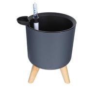 ibasenice Self Watering Planters Water Level Indicator Plastic Grey Tripod Standing Planter for Indoor Outdoor Home Decor