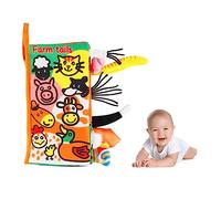 ibasenice Sensory Cloth Book Tear-Resistant Animal Tails Early Education Toy for Interactive Design for Language Imagination Development Newborn