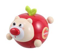 ibasenice Sensory Teething Apple Shape Wobble for Year with Soft Chewable Material Supports Brain Development Hand Coordination Neck Muscle Growth Gift Box Included