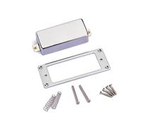 ibasenice Set of Silver Humbucker Pickup Covers Copper-nickel Alloy Base Plates for Double Humbucker and Electric Guitars, Well Made for DIY Guitar Parts Replacement