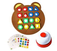 ibasenice Shape Matching Educational Sorting Color Plaything for Interactive Parent Board Game for Cognitive Development Lightweight Material