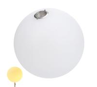 ibasenice Shatterproof Acrylic Globe Lamp Shade Replacement - Milky White Ball Light Cover with G9 Threaded Neck (20mm Opening) for Molecular Chandelier, Pendant Light & Wall Sconce