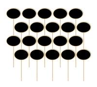 ibasenice Signs for Writing Messages and Name Labeling Mini 20pcs Wooden Light Weight Chalkboard Tags for Weddings and Party Decoration