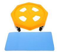 ibasenice Silent Ab Roller Wheel with Rebound Assistance Portable Core Strength Trainer for Abs and Balance Training Home Workout Wear-resistant Design with Knee Pad Beginner-friendly