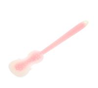 ibasenice Silicone Handheld Massage Pat for Body Acupoint Therapy, Pink Violin-Shaped Neck and Shoulder Massage Hammer Stick, Portable Body Care Tool for Relaxation and Relief
