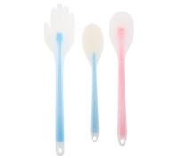 ibasenice Silicone Massage Pat 3pcs Set for Back and Shoulder Muscle Relief, Thickened Palm and Spoon Shaped Massager Tools, Handheld Body Massage Hammer for Home Full-Body Guasha Therapy