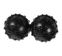 ibasenice Silicone Peanut Massage Ball for Neck and Haunch Muscle Relief, Releasing Tension and Mobilising Joints, Black Massaging Roller Ball with Delicate Design for Effective Deep Tissue