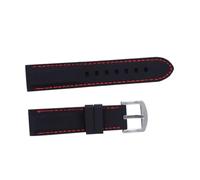 ibasenice Silicone Watch Strap Sports Wristband with Red Stitching Dust and Oil Resistant Replacement Band for Fitness Swimming Climbing