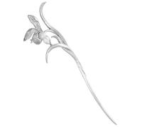ibasenice Silver Metal Plum Blossom Hair Pin for Women, Versatile and Portable Hair Accessory with Modern Chinese Design, for Daily Wear and Occasions