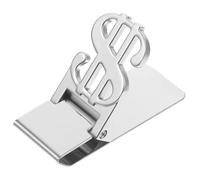 ibasenice Silver Stainless Steel Wear-Resistant and Prevents Items from Missing Money Clip with Zinc Alloy Material for Secure Cash and Card Storage in Office Or Everyday Use