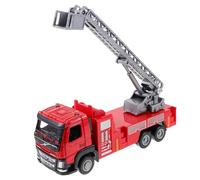ibasenice Simulation Firefighter Ladder Truck for Alloy Fire Engine with Extendable Ladder Educational Car for Indoor Outdoor Play and Gift Giving